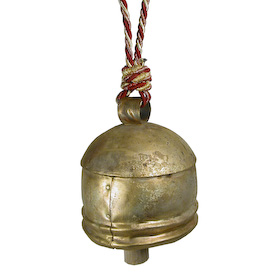 Large Metal Bell Measures 7-1/2” high with a 6” diameter