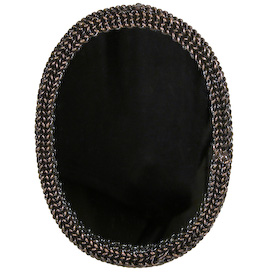 Oval Mirror made of Woven Chain Mirror Measures 5 wide x 7 high