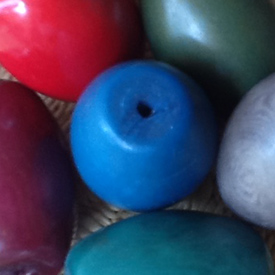 Mix Tagua Nut Flat End Barrel Beads 30mm w/ 1.5mm hole - Available in many colors
