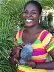 Haitian Soapstone Artisan - Chena Leogane