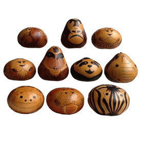 Gourd Jungle Collection crafted by Artisans in Peru