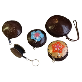 Coconut Shell Coin Purses from Philippines