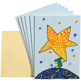  Star Holiday Gift Cards - Package of 6   Measures 6-3/4 x 4-3/4