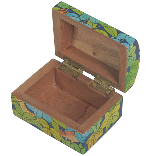 Hand Painted Wooden Boxes From Bolivia, Hand Painted Small Wooden Boxes