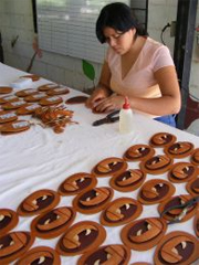 Artisan from Manos Amigas Working at her Craft</center>