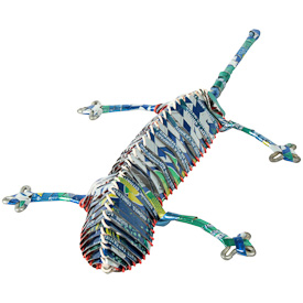 center width=275 >Small Chameleon made of Recycled Metal  Crafted by Artisans in Mali  Measures 1” high x 3-3/4” wide x 7-1/4” deep