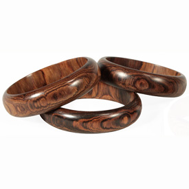 Wide Handmade Wooden Bangles from Guatemala<br width=275 >Inside Diameter Measures 2-1/2 to 2-1/16 by 5/8 to 3/4 high